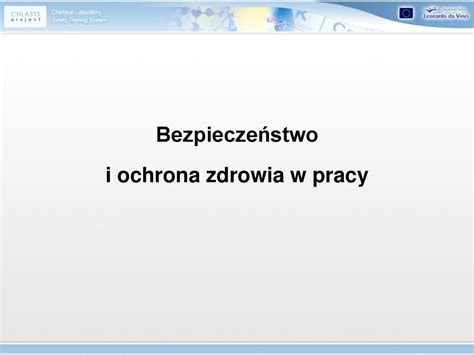 Bezpieczeństwo i ochrona zdrowia w pracy ppt pobierz