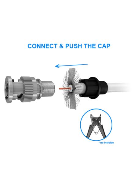 CON100 CAP Conector BNC Macho Compatibilidad Universal Con Microcoaxial