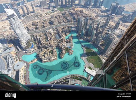 Downtown, Dubai, viewing platform, skyscraper, deck, Burj Khalifa Stock ...