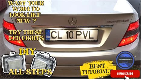 Diy Mercedes W Led Licence Plate Lights Replacement Easy Fast Youtube