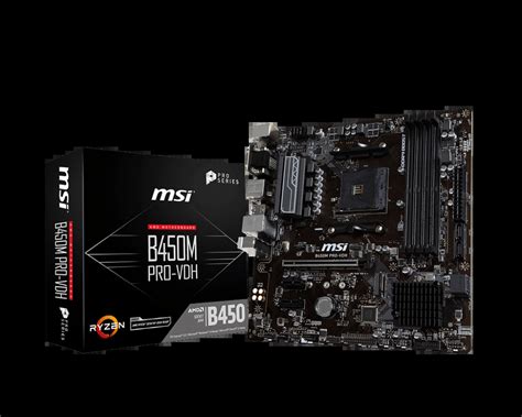 Msi B450m Pro Vdh Micro Atx Am4 Motherboard Pcpartspecifications