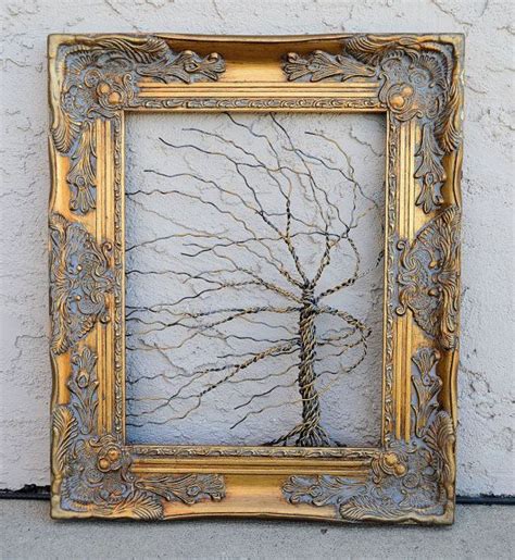 Framed Tree Wall Art Wire Sculpture Unique Art Object Tree Etsy