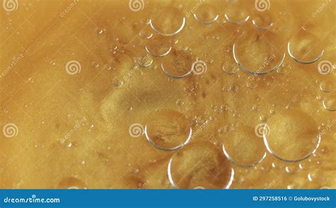 Abstract Background Shimmering Bubbles Yellow Stock Footage Video Of