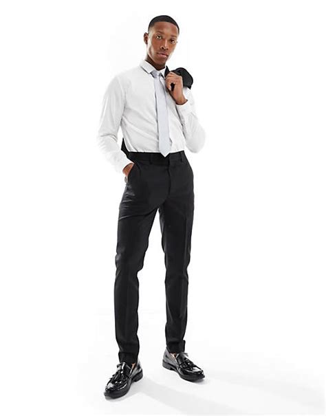 Asos Design Skinny Suit Pants In Black Asos