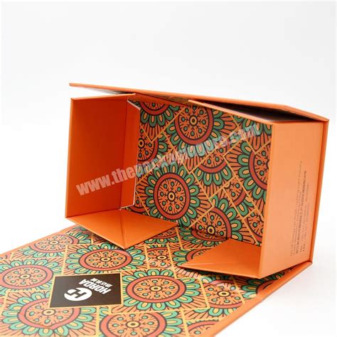 Custom Printing Rigid Cardboard Packaging Magnetic Closure High End Collapsable Flat Packed