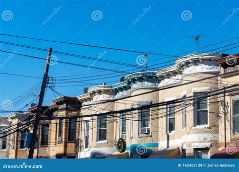 Row Of Old Homes In Astoria Queens New York Stock Photo Image Of