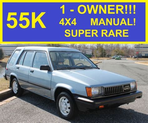 BEST OFFER BUYS 55K 1983 TOYOTA TERCEL 4X4 MANUAL 1 OWNER MUST SEE RARE