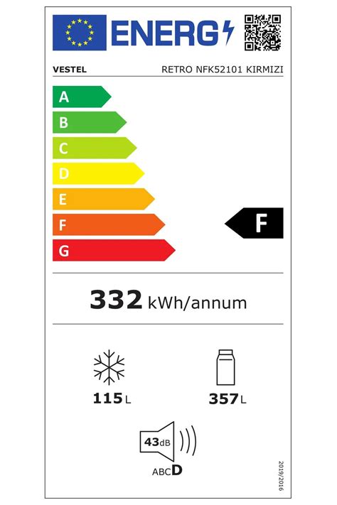 Vestel Retro NFK52101 Kırmızı 471 Lt No Frost Buzdolabı