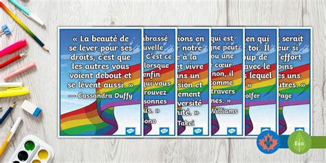 Pride Month Quote Posters French L Enseignant A Fait