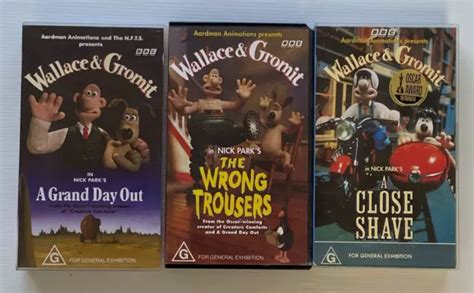 Wallace And Gromit Vhs Video X A Close Shave A Grand Day Out The Wrong