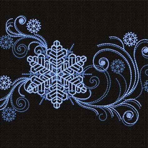 Embroidery Designs Snowflake Embroidery Design Winter Etsy