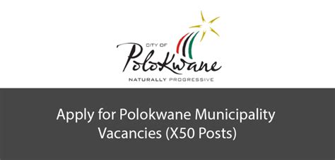 Apply For Polokwane Municipality Vacancies X50 Posts