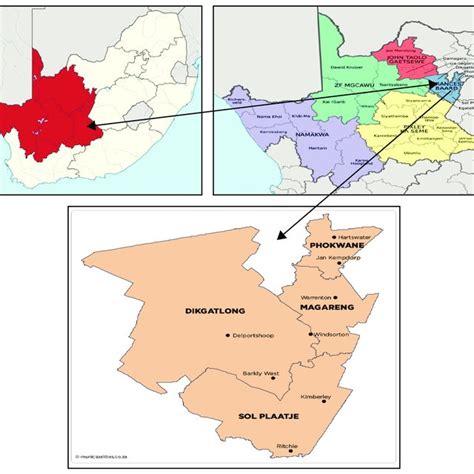 A Map Of South Africa Highlighted The Northern Cape Province District