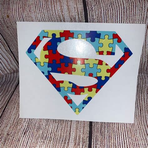 Other Superman Autism Awareness Puzzle Decal Poshmark