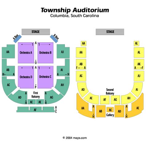 Township Auditorium Sc Seating Chart Elcho Table