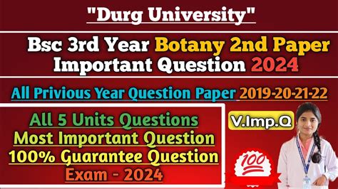 Bsc Rd Year Botany Nd Paper Important Question Botany Important