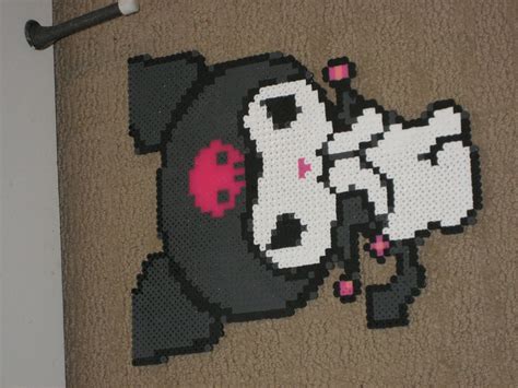 Hello Kitty Kuromi perler bead pixel art 4 Diy Perler Beads, Perler ...