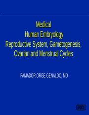 Chap Reproductive System Gametogenesis Ovarian And Menstrual Ppt