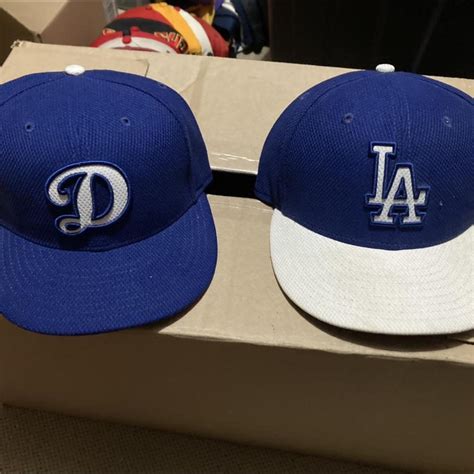 Los Angeles dodgers fitted hat 7 1/2’ new era... - Depop