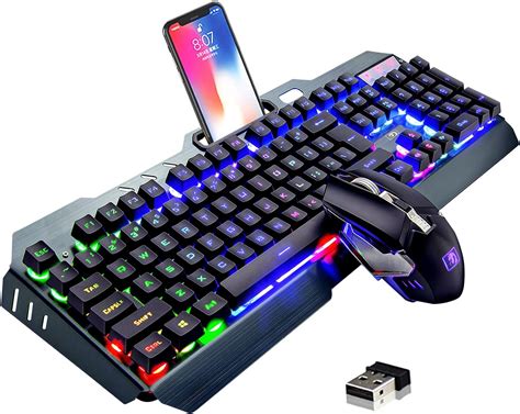 Amazon Wireless Gaming Keyboard And Mouse Rechargeable Rainbow