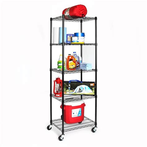 Seville Classics Steel Heavy Duty 5 Tier Utility Shelving Unit 24 In W X 18 In D X 72 In H