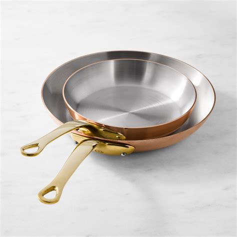 Mauviel M 250B Copper Fry Pan Set 8 10 Williams Sonoma