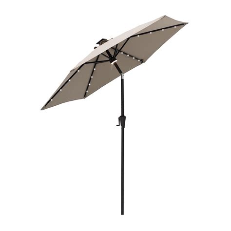 FLAME SHADE 7 5 Ft Solar Powered Outdoor Market Patio Table Umbrella