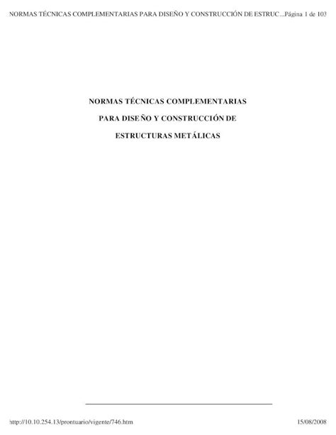 Pdf Normas T Cnicas Complementarias Para Dise O Y O Y Construccion