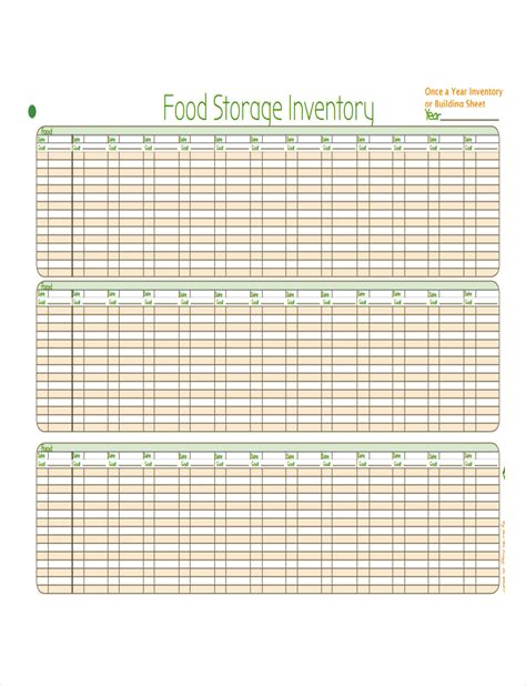 Food Inventory Examples 15 Examples Google Docs Word Pages MS