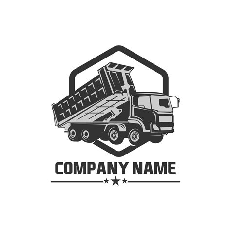 Dump Truck Illustration Transporting Sand Vector Art Truck Icon Logo