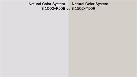 Natural Color System S 1002 R50b Vs S 1502 Y50r Side By Side Comparison