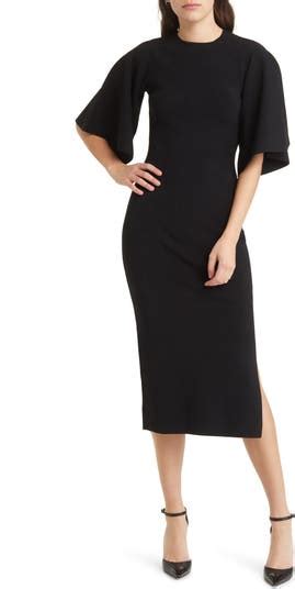 Ted Baker London Lounia Fluted Sleeve Body Con Sweater Dress Nordstrom