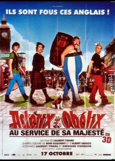 AFFICHE DU FILM ASTERIX ET OBELIX AU SERVICE DE SA MAJESTE 120x160 Cm