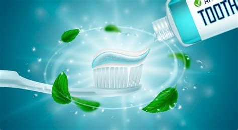 Ad Toothpaste Whitening Vector Background White Tooth Shine Effect