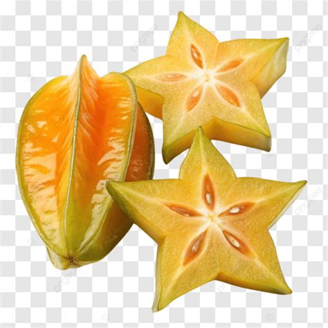 Carambola Madura Con Fondo Transparente PNG Dibujos Rebanadas De