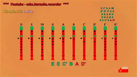 Jingle Bells Recorder Notes Tutorial Christmas Carols Youtube