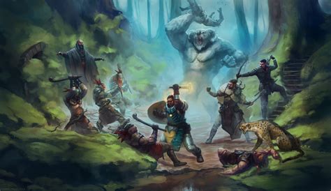 ArtStation - Dnd Battle, Samuel Couture | Combat art, Watercolor desktop wallpaper, Art painting oil