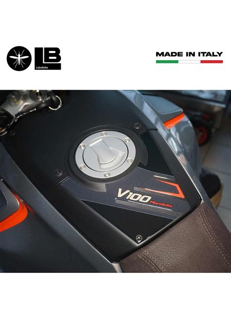 Adesivo 3D Paraserbatoio Compatibile Con Moto Guzzi V100 Mandello 2022