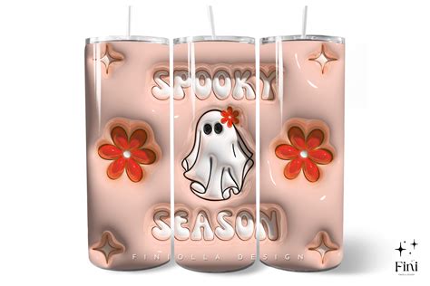 D Inflated Halloween Tumbler Wrap Graphic By Finiolla Design