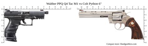 Walther Ppq Q Tac M Vs Colt Python Size Comparison Handgun Hero