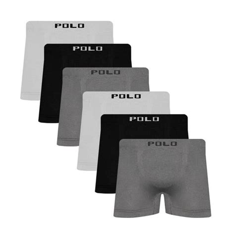 Kit 6 Cuecas Polo Boxer Microfibra Sortido POLO STAR Cueca