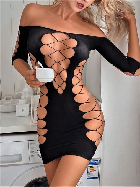 Classic Sexy Cut Out Bodycon Dress Shein Usa