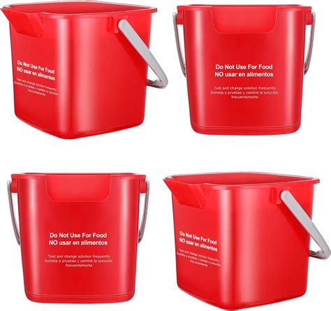 Amazon Yaomiao 4 Pcs Cleaning Bucket 3 Quart Small Sanitizing