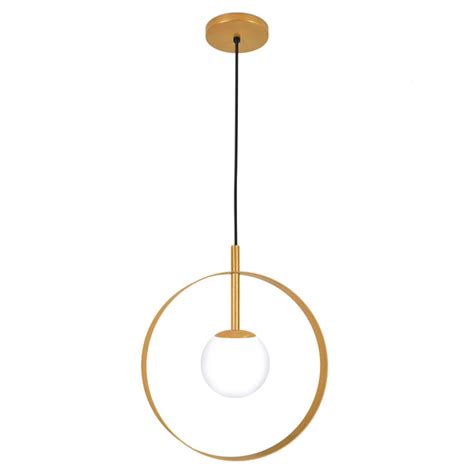 Luminária Pendente Círculo Globo Vidro Mesa Jantar Dourado Leroy Merlin