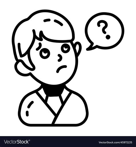 Thinking Person Royalty Free Vector Image Vectorstock