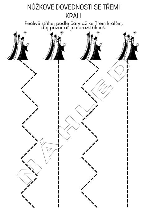 Tři králové pracovní listy Inspirace nejen do školky