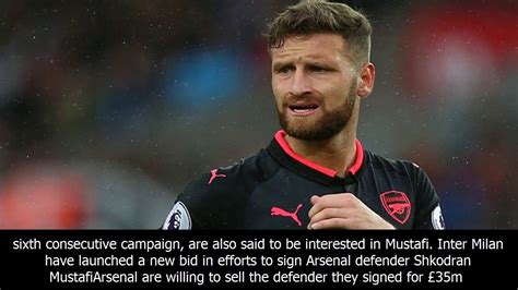 Inter Milan Submit New Bid For Arsenal Defender Shkodran Mustafi Youtube