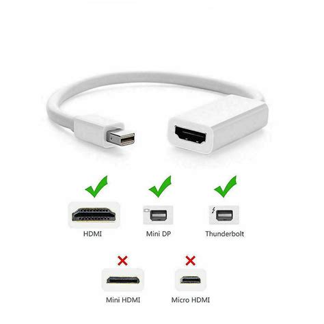 Adaptateur Mini Displayport Thunderbolt Vers Hdmi Pour Microsoft