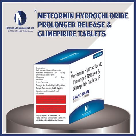 Metformin Hydrochloride Prolonged Release And Glimepiride Tablets IP