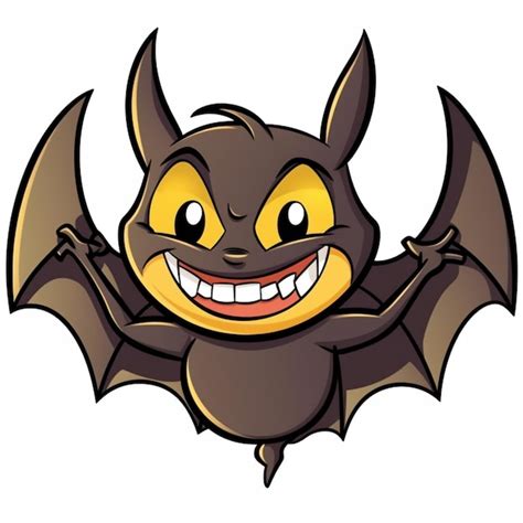 Premium AI Image | Cartoon bat with big eyes and big teeth generative ai